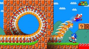 Марио прыгнул — появился ТЕЙЛЗ! НАШЕСТВИЕ ЛИСИЧЕК в Super Mario!