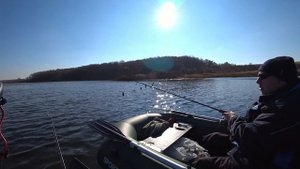 Ловля ЩУКИ троллингом с мотором Haswing osapian 40!