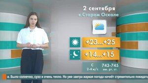 Погода в Старом Осколе на 2 сентября