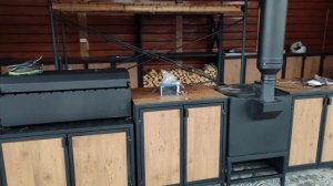 Мангальный комплекс для летнего ресторана, мангальная зона. Компания BBQ-zone62.ru