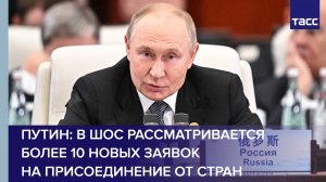 Путин: в ШОС рассматривается более 10 новых заявок на присоединение от стран