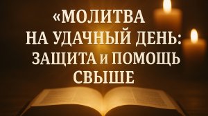 Молитва на удачный день: ЗАЩИТА И ПОМОЩЬ СВЫШЕ