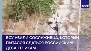 ВСУ убили сослуживца, который пытался сдаться российским десантникам