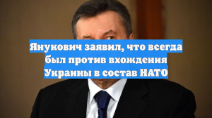 Янукович заявил, что всегда был против вхождения Украины в состав НАТО