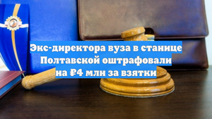 Экс-директора вуза в станице Полтавской оштрафовали на ₽4 млн за взятки