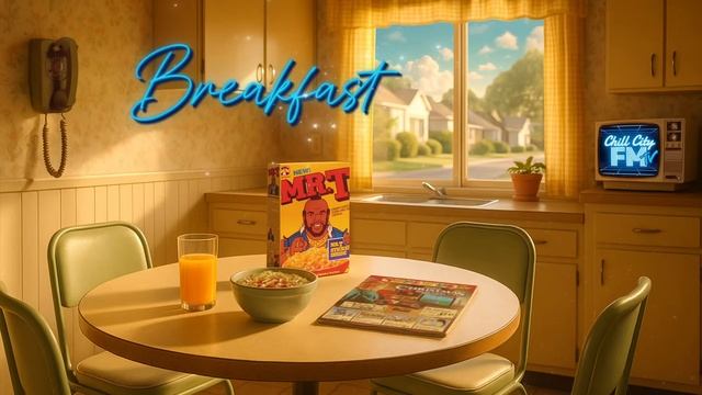 🥣 Breakfast Club | Cozy 80s Retro Kitchen Ambience | Upbeat Nostalgic Synthwave & Saxwave Vibes