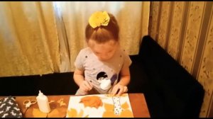 Поделки из природных материалов . Картины из листьев ..mp4