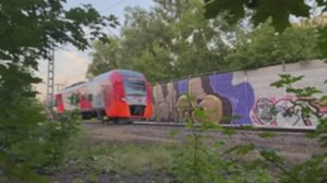 Электропоезд ЭС2Г-072 "Ласточка", перегон Серебряный Бор - Подмосковная