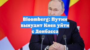 Bloomberg: Путин вынудит Киев уйти с Донбасса