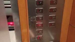 (Переснято в вечернее время) 5 Лифтов LG International 2005 г. (3 панорамных) @ ТЦ Lotte Plaza