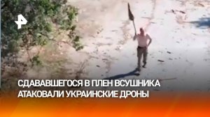 Шел с белым флагом. Украинские дроны-«каратели» отправили на тот свет сдавшегося в плен ВСУшника