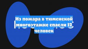 Из пожара в тюменской многоэтажке спасли 12 человек