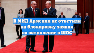 В МИД Армении не ответили на блокировку заявки на вступление в ШОС