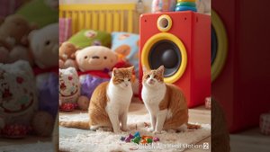 Котики в игровой комнате