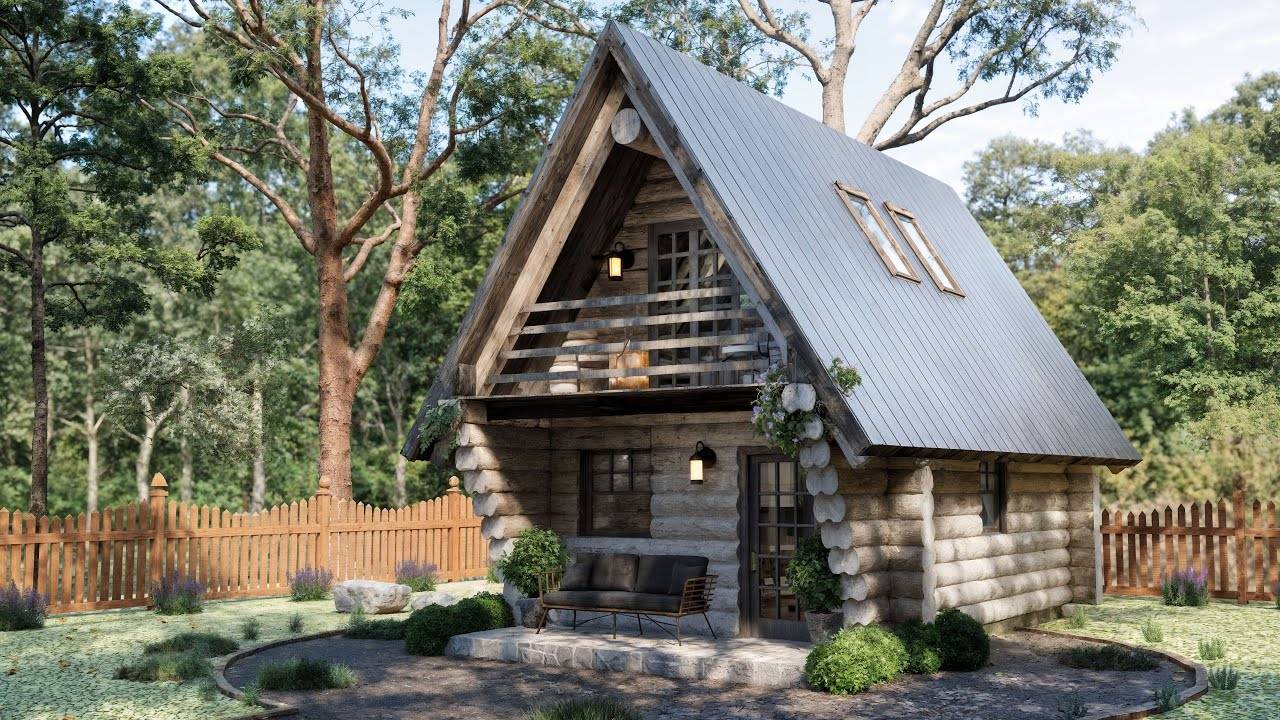 🏡 Сказочный А-образный Дом 26 м² | Уютное Гнездышко в Лесу