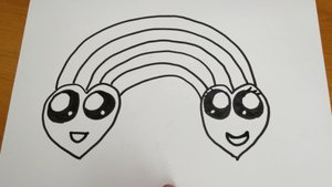 Два сердца 💕 Рисуем Вместе.