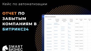 Кейс - Отчет по забытым клиентам в Битрикс24 и контроль клиентской базы