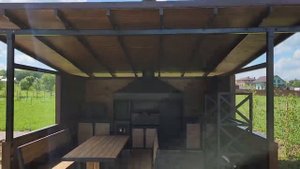 Беседка 4х4 с мангальным комплексом. Компания Bbq-zone62.ru