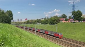 Электропоезд ЭД4М-0303, перегон Москва-Пассажирская-Павелецкая - Коломенское