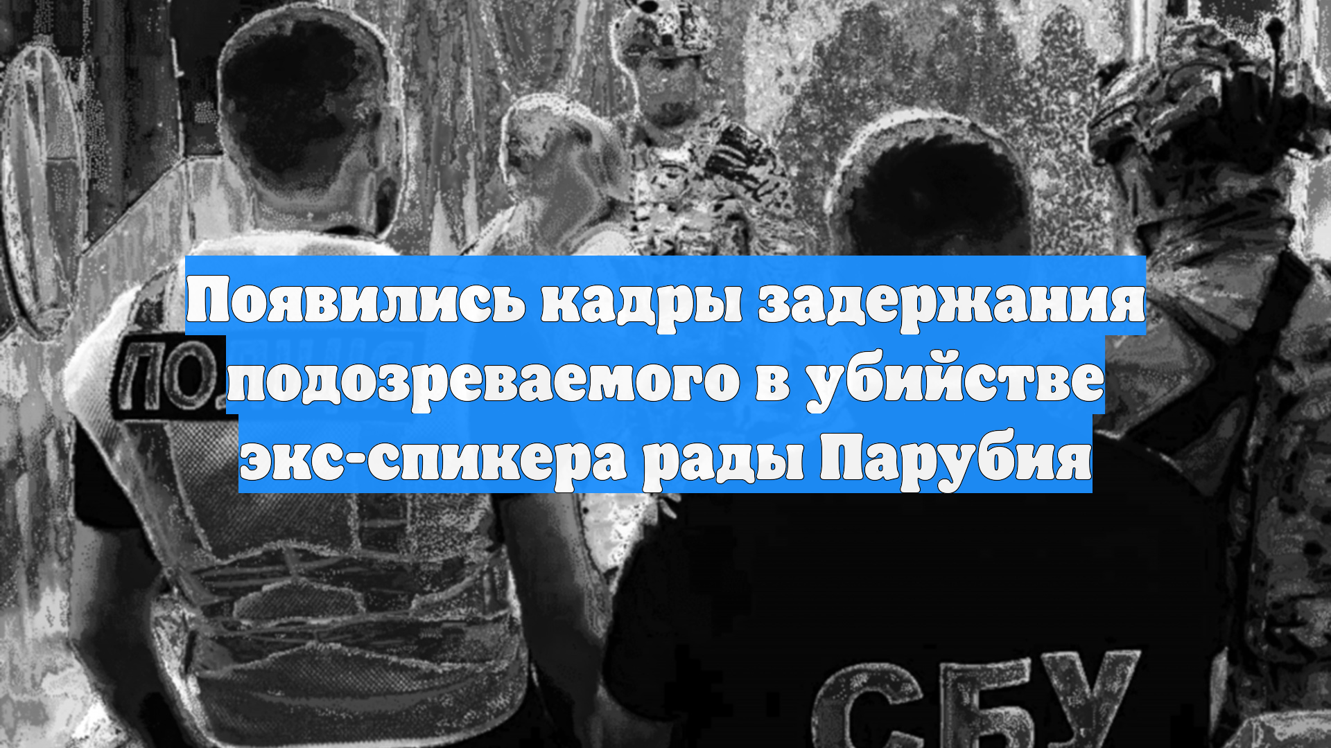 Появились кадры задержания подозреваемого в убийстве экс-спикера рады Парубия