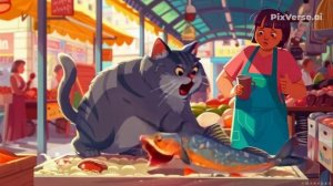 😺 КОТ-ПРОДАВЕЦ НА РЫНКЕ: МУЛЬТЯШНЫЕ ПРИКЛЮЧЕНИЯ С рыбой И ХАОСОМ! 🍊🛒