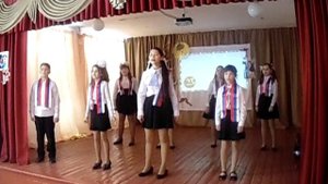5 класс с песней " Защитники Отечества"