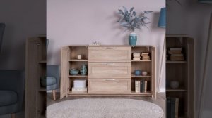 СИРИУС тумба 2 двери и 3 ящика 156х95 сонома