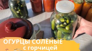 ОГУРЦЫ СОЛЁНЫЕ НА ЗИМУ / С ГОРЧИЦЕЙ