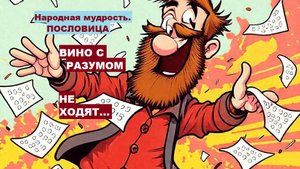 Народная мудрость. Пословица. ВИНО С РАЗУМОМ НЕ ХОДЯТ...