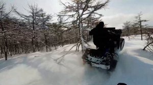 СНЕГ НЕ ПОМЕХА - Квадроцикл Sharmax 620 Force - река Найба ⧸ Сахалин