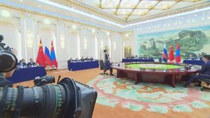 Владимир Путин. Встреча с Председателем КНР Си Цзиньпином и Президентом Монголии Ухнагийн Хурэлсухом