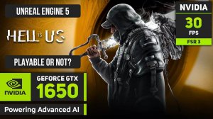 GTX 1650 + Intel Core I5-13600K on Hell is Us - Unreal Engine 5!