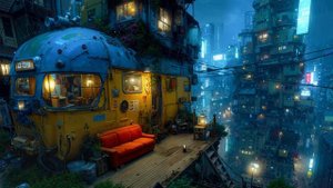 Arcology Ambience ｜ Future Rain & Sci-Fi Lofi for Study & Relaxation 🏢🎶