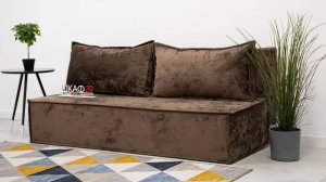 Киото (03) диван прямой коричневый краш