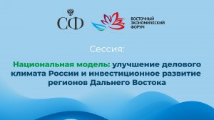 Национальная модель: улучшение делового климата России и инвестиционное развитие регионов Д. Востока