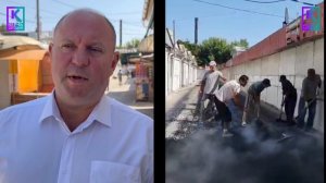 На Центральном рынке Керчи укладывают асфальт