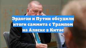 Эрдоган и Путин обсудили итоги саммита с Трампом на Аляске в Китае