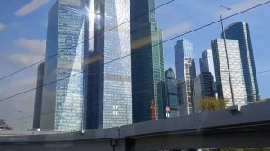 Москва - Сити из окон электрички