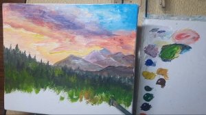 ЖИВОПИСЬ АКРИЛОМ,  ВИТАЛИЙ ЦАРЕВ МАСТЕР-КЛАСС-2 ПЕЙЗАЖ ПРИРОДЫ