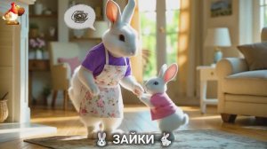 Зая и Зайчата 🐰🐇🐇 Веселые истории из жизни семейства зайчиков (26)