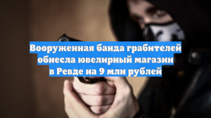 Вооруженная банда грабителей обнесла ювелирный магазин в Ревде на 9 млн рублей