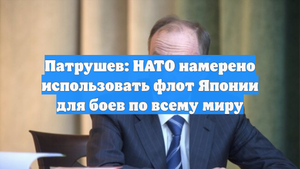 Патрушев: НАТО намерено использовать флот Японии для боев по всему миру