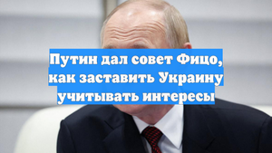 Путин дал совет Фицо, как заставить Украину учитывать интересы
