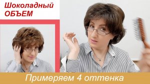 Пышный парик - 4 оттенка объемной прически в цвете шоколад