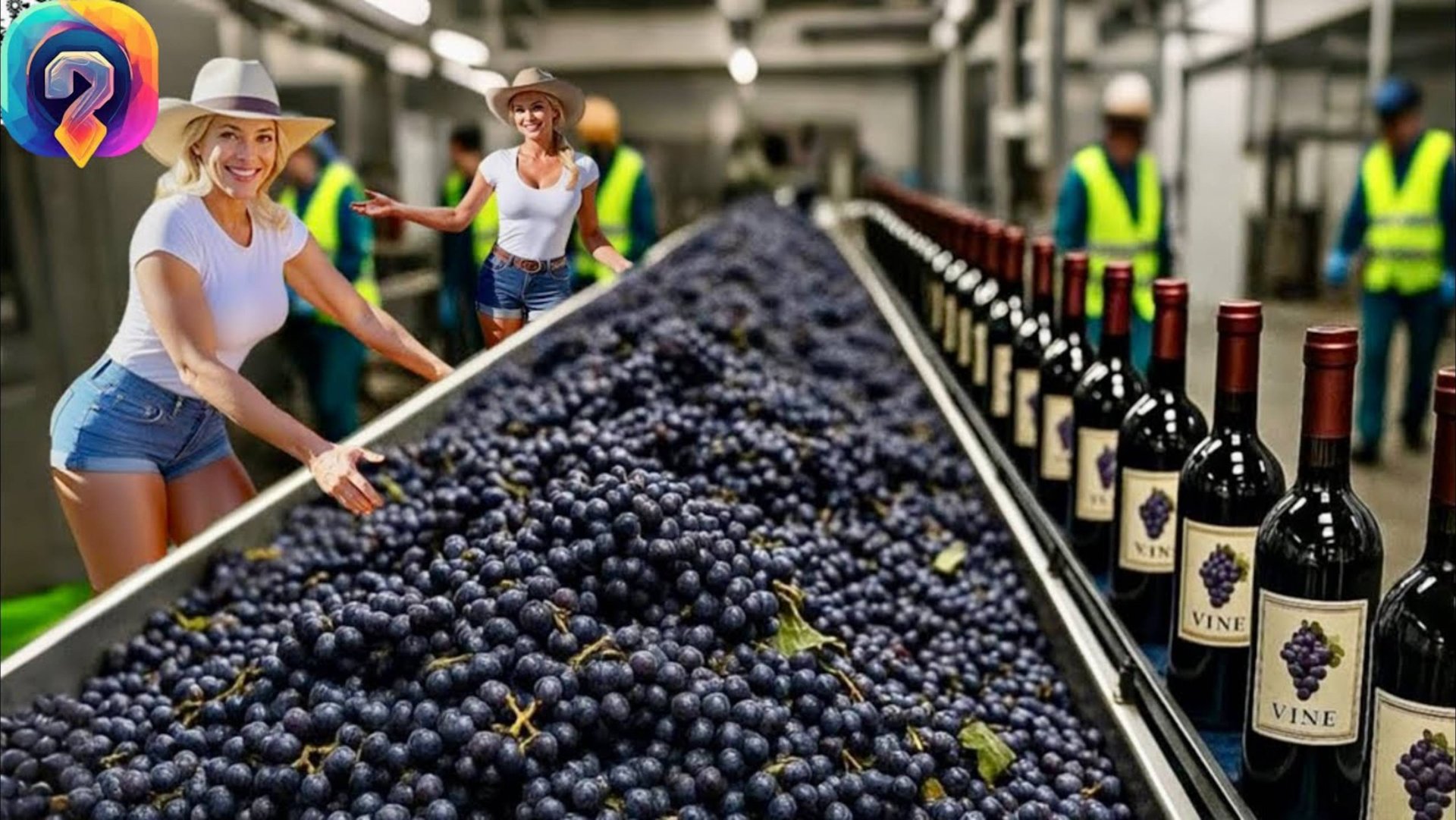 А вы знали, как МИЛЛИОНЫ тонн винограда превращаются в вино на заводе? смотреть онлайн