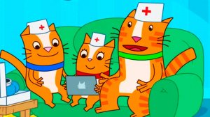 ТРИ КОТА ДОМАШНИЕ КОТЫ - Игровой Мультик для детей