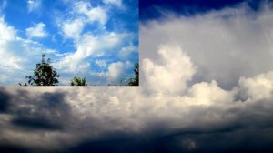 Грозовые облака и небо перед холодным фронтом над городом Вязники 01.09.2025