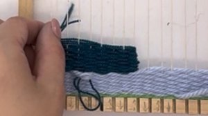 Полотняное плетение прием «столбики»