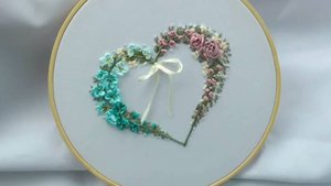 Цветочное сердце - красивая вышивка