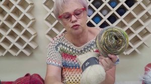 Ушанка из Basta Mista, юбка из шёлка, паутинки из Aura и Natural Superkid Tweed.